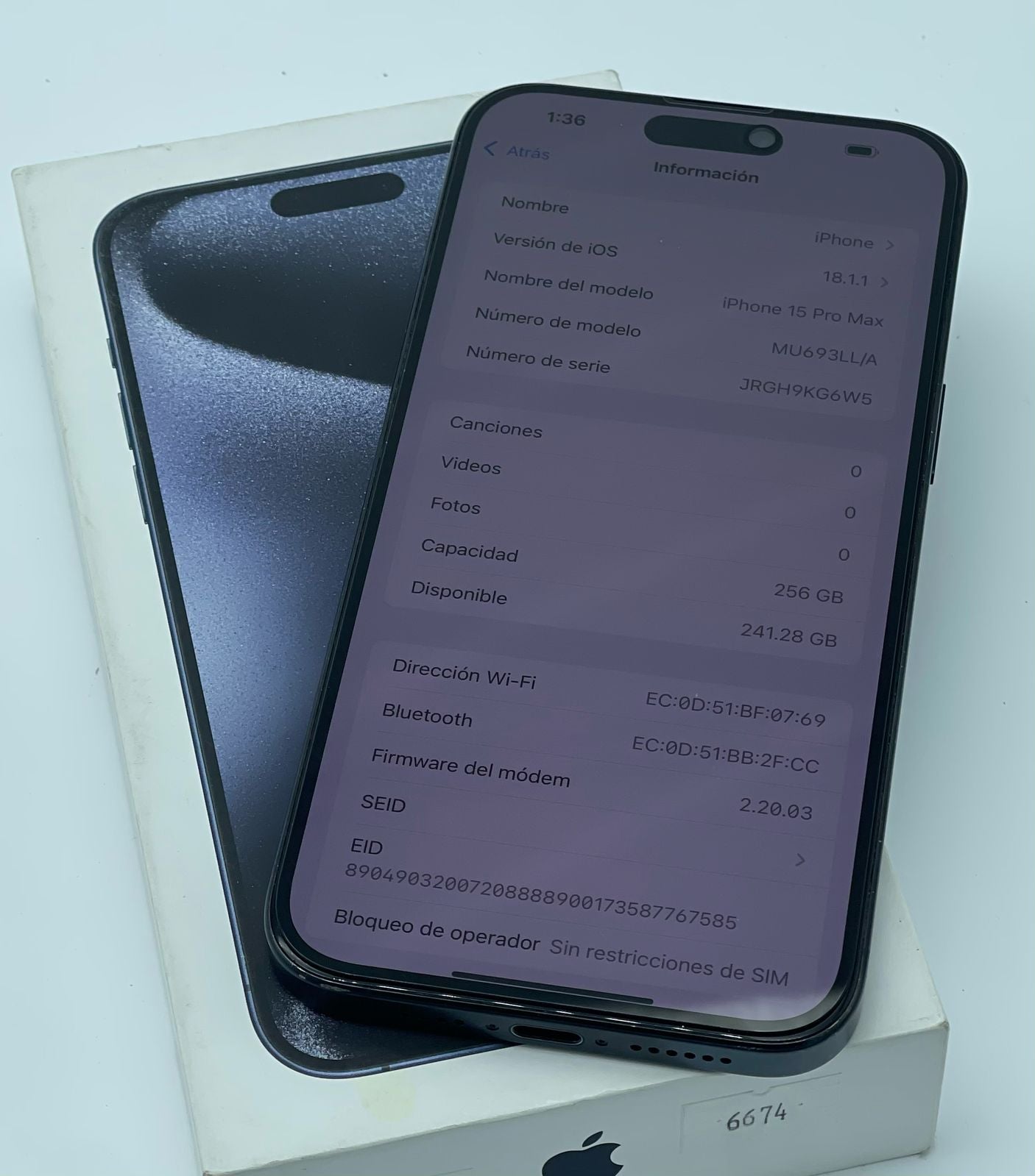 iPhone 15 PRO MAX 256 GB Libre E SIM